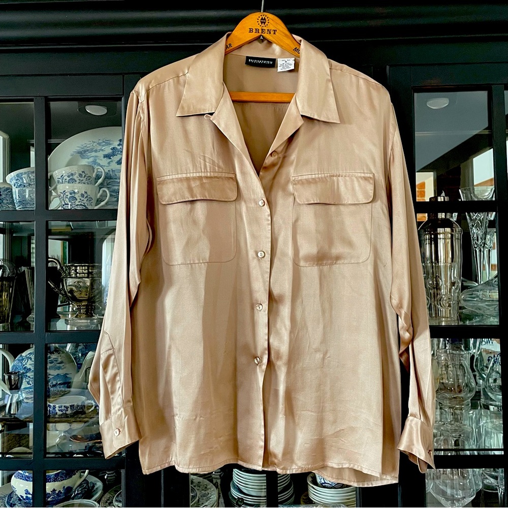 NYE Outfit 90's Bridgetown Collection 100% Silk Button Down